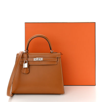 Hermes Veau Butler Kelly Sellier 25 Natural Sable 13 of 13