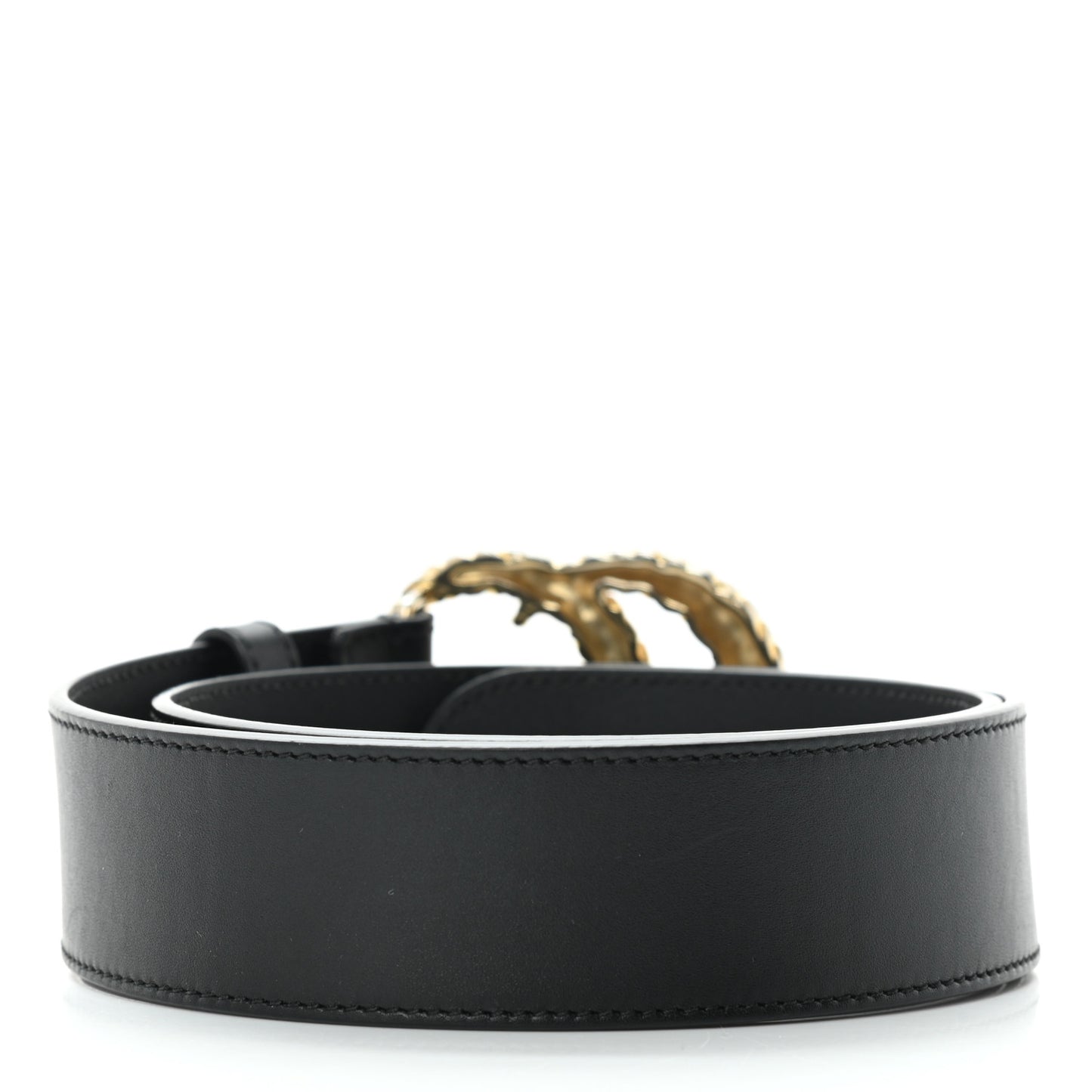 Moon Calfskin Scales Double G 40mm Belt 75 30 Black