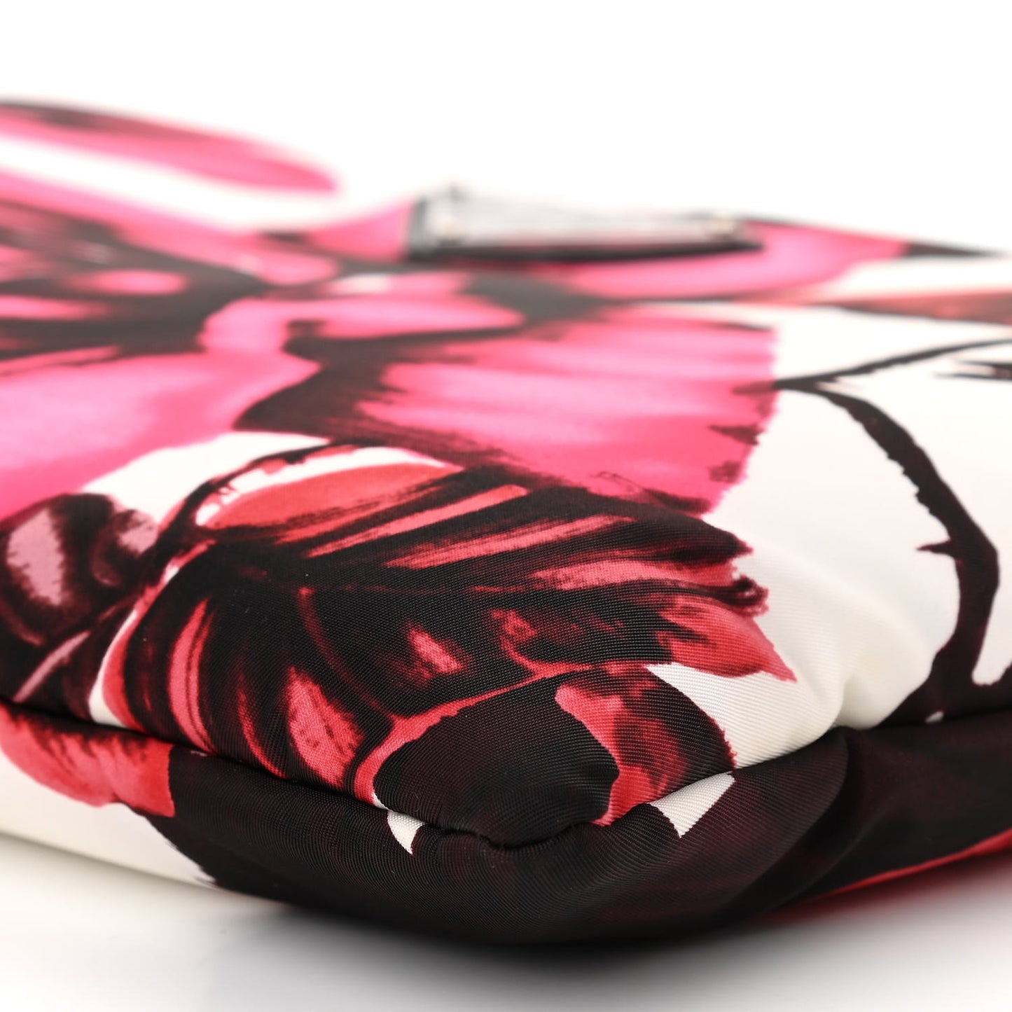 Tessuto Soft Nylon Rose Print Small Chain Clutch Pink