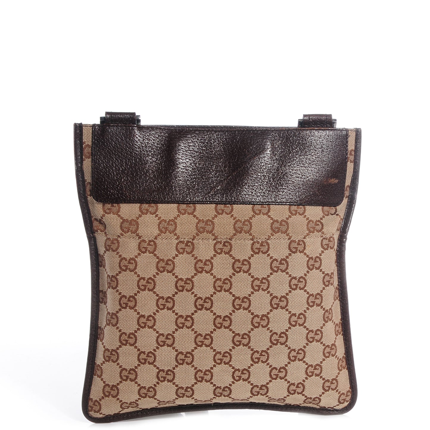 GG Monogram Messenger Crossbody Web Bag Brown