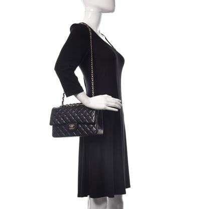 Chanel Lambskin Quilted Medium Double Flap Black 2 of 11
