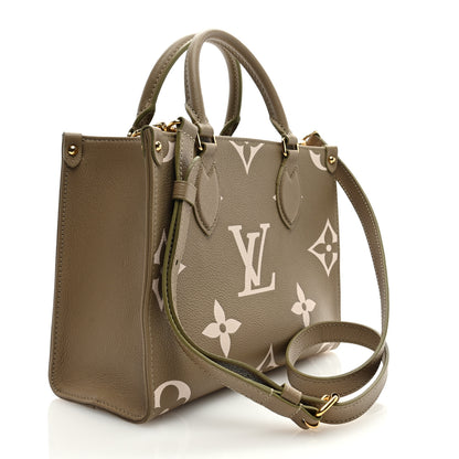 Louis Vuitton Empreinte Monogram Giant Onthego PM Khaki Cream 3 of 8