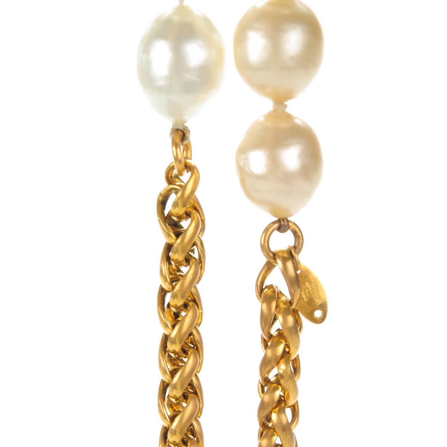 Pearl CC Long Necklace