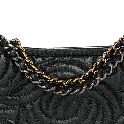 Chanel Aged Calfskin CC Quilted Small Gabrielle Hobo Black 8 of 12