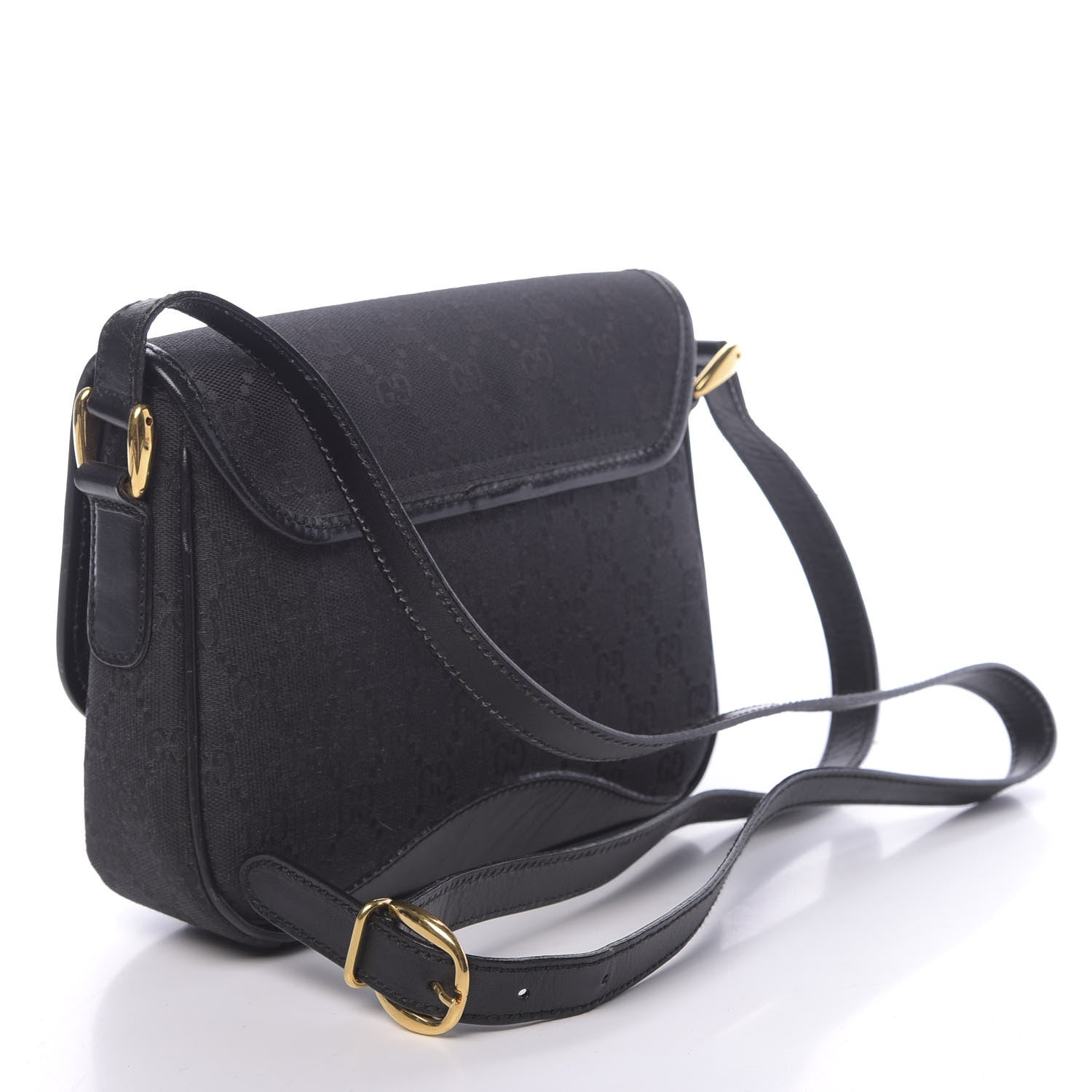 Gucci Monogram Shoulder Bag Black 3 of 15