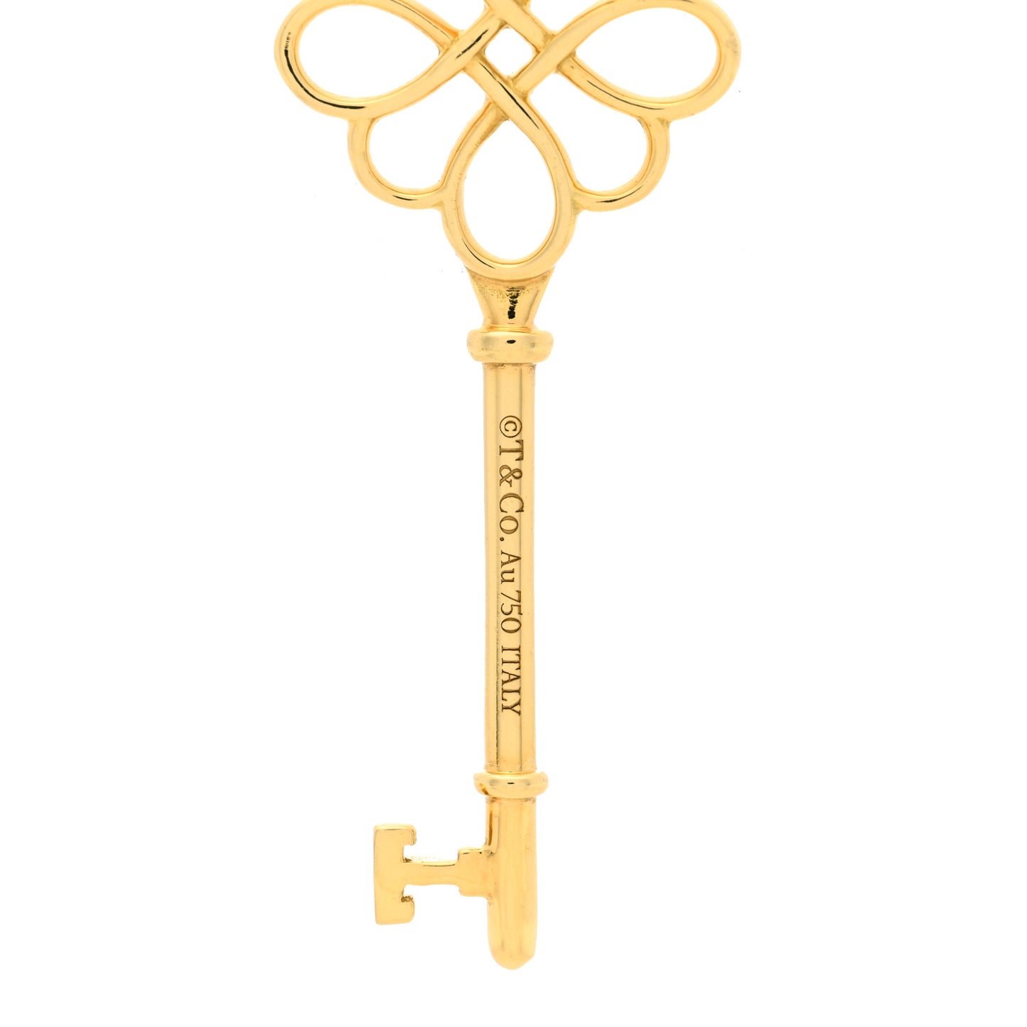 18K Yellow Gold Knot Key Pendant