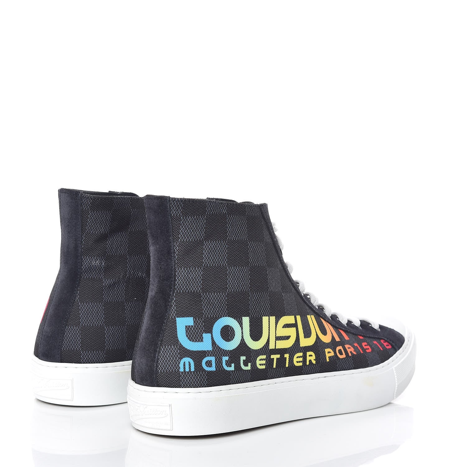 Louis Vuitton Damier Cobalt Tattoo Sneaker Boots 7.5 4 of 8