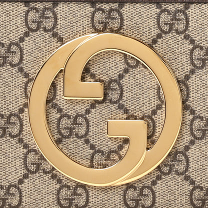 Gucci GG Supreme Monogram Textured Dollar Calfskin Mini Blondie Belt Bag Beige Ebony New Acero 7 of 10