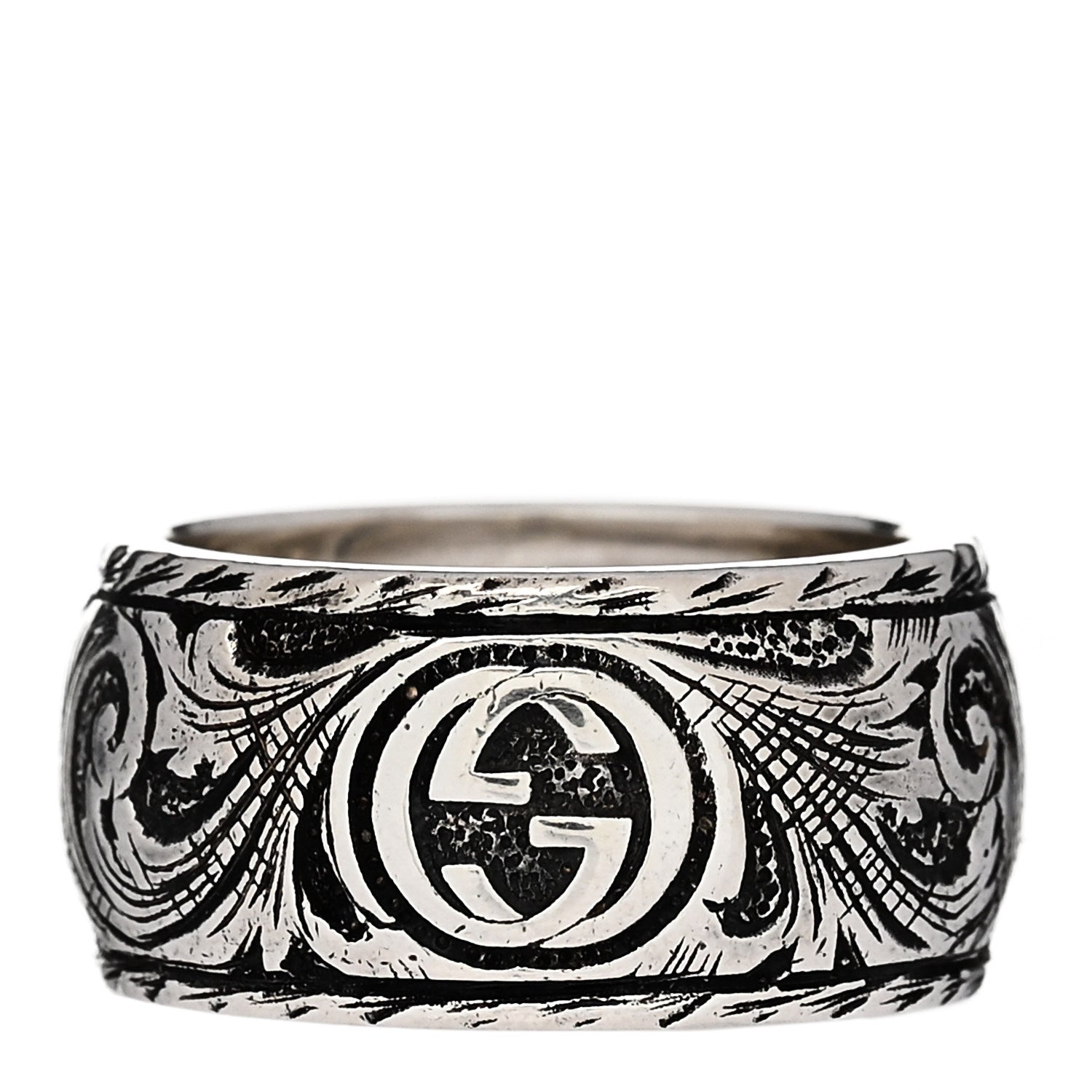 Gucci Sterling Silver Thin Feline Band Ring 47 4.25 3 of 7
