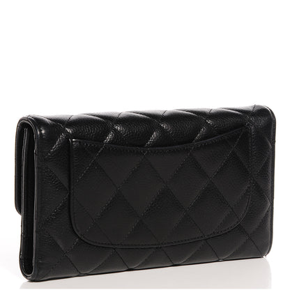 Chanel Caviar Quilted Large Flap Wallet Black 3 of 9