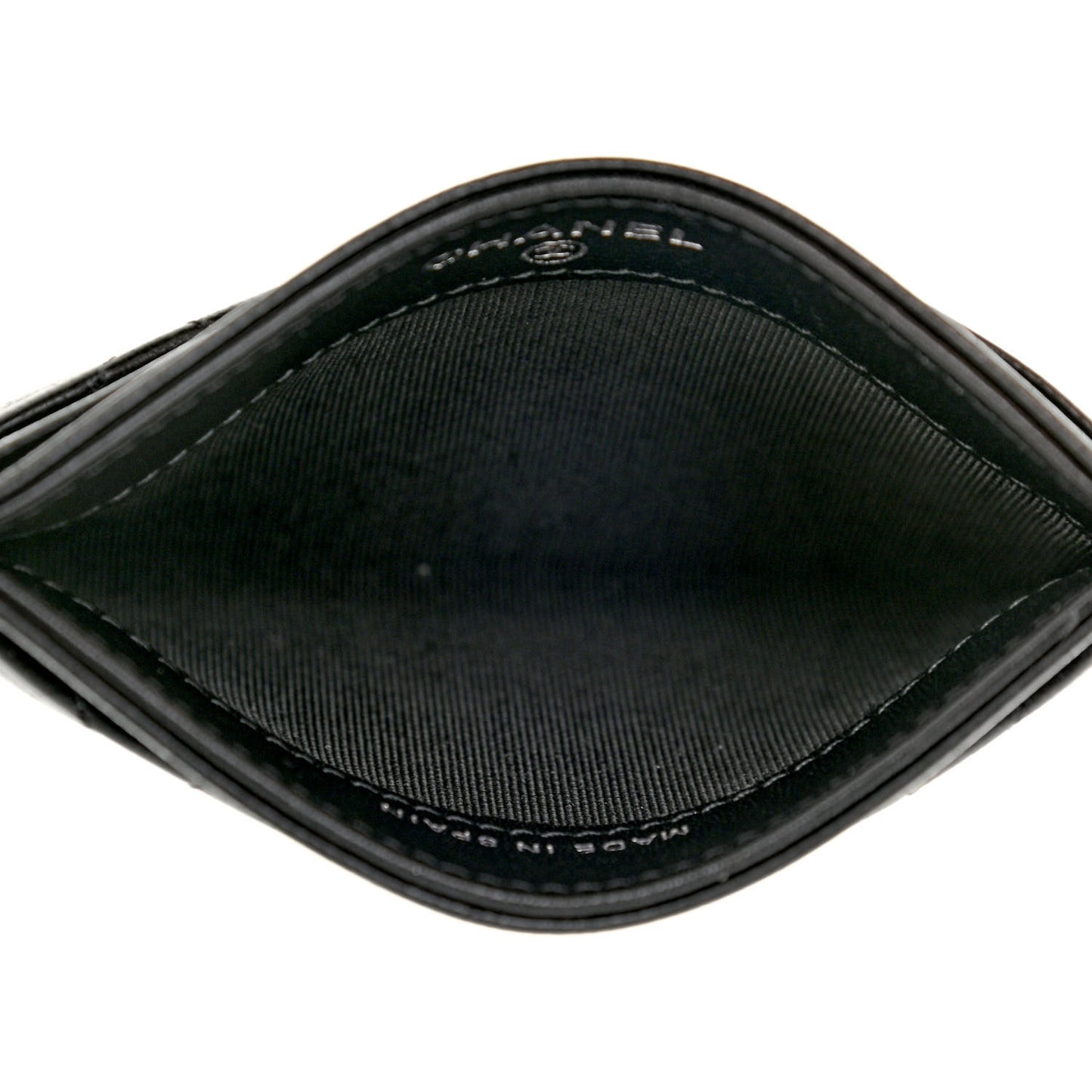 Lambskin Quilted Card Holder So Black