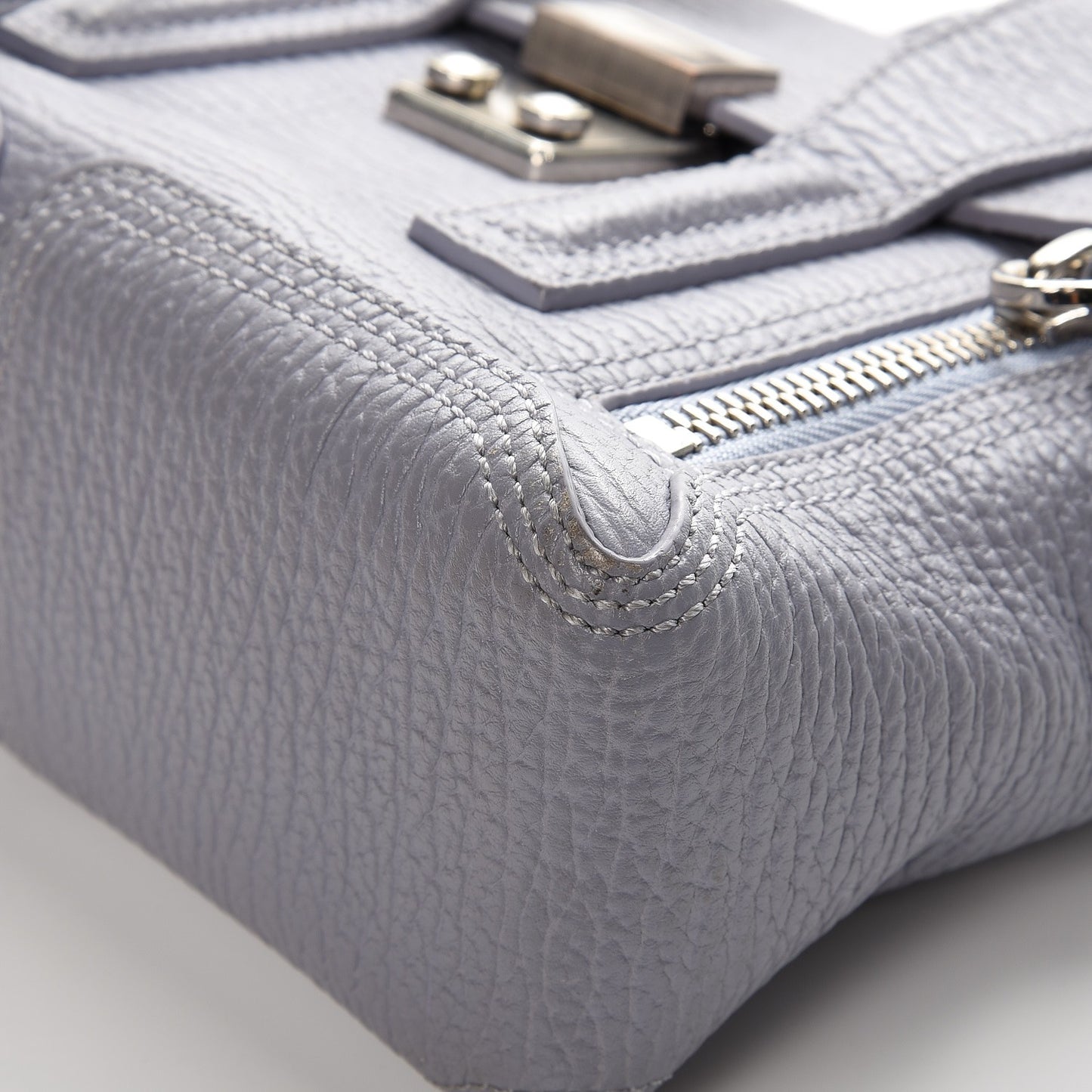 3.1 Textured Calfskin Mini Pashli Satchel Lilac