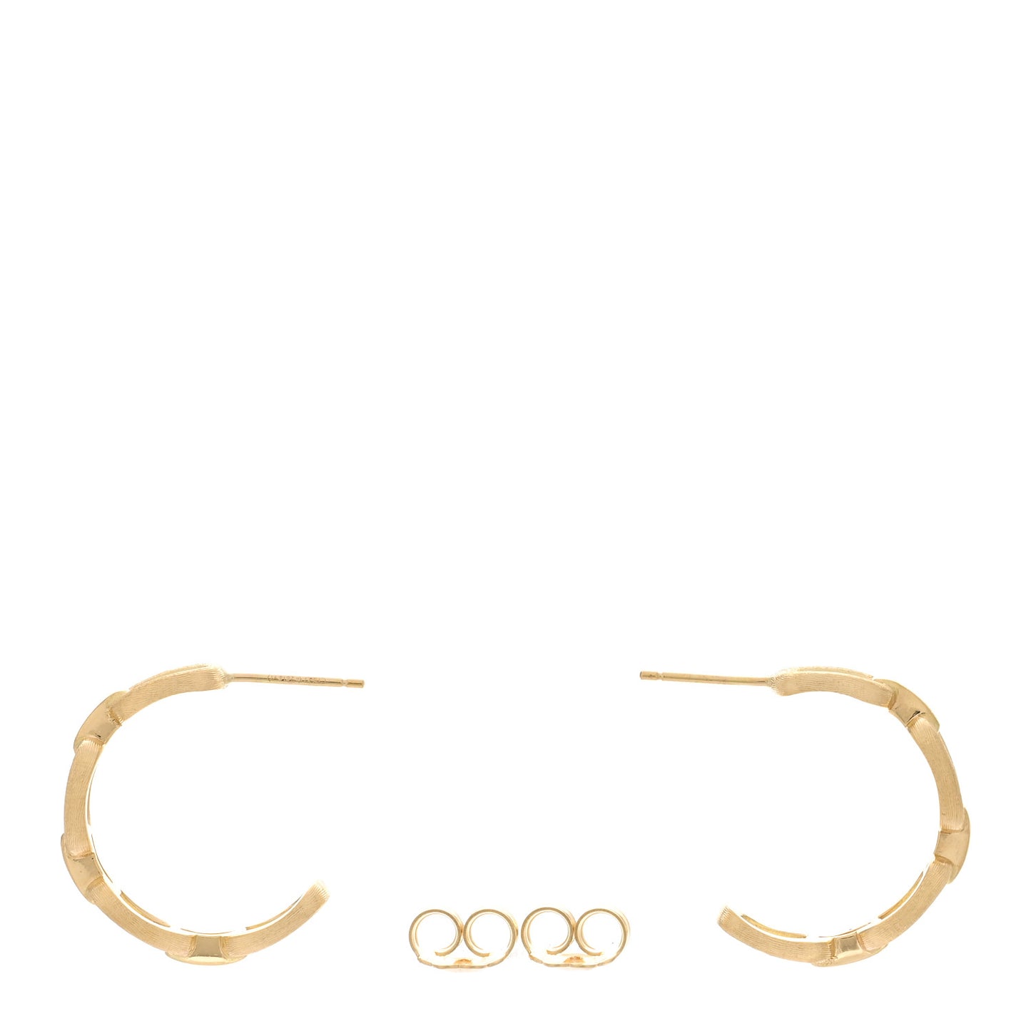 18K Yellow Gold Murano Hoop Earrings