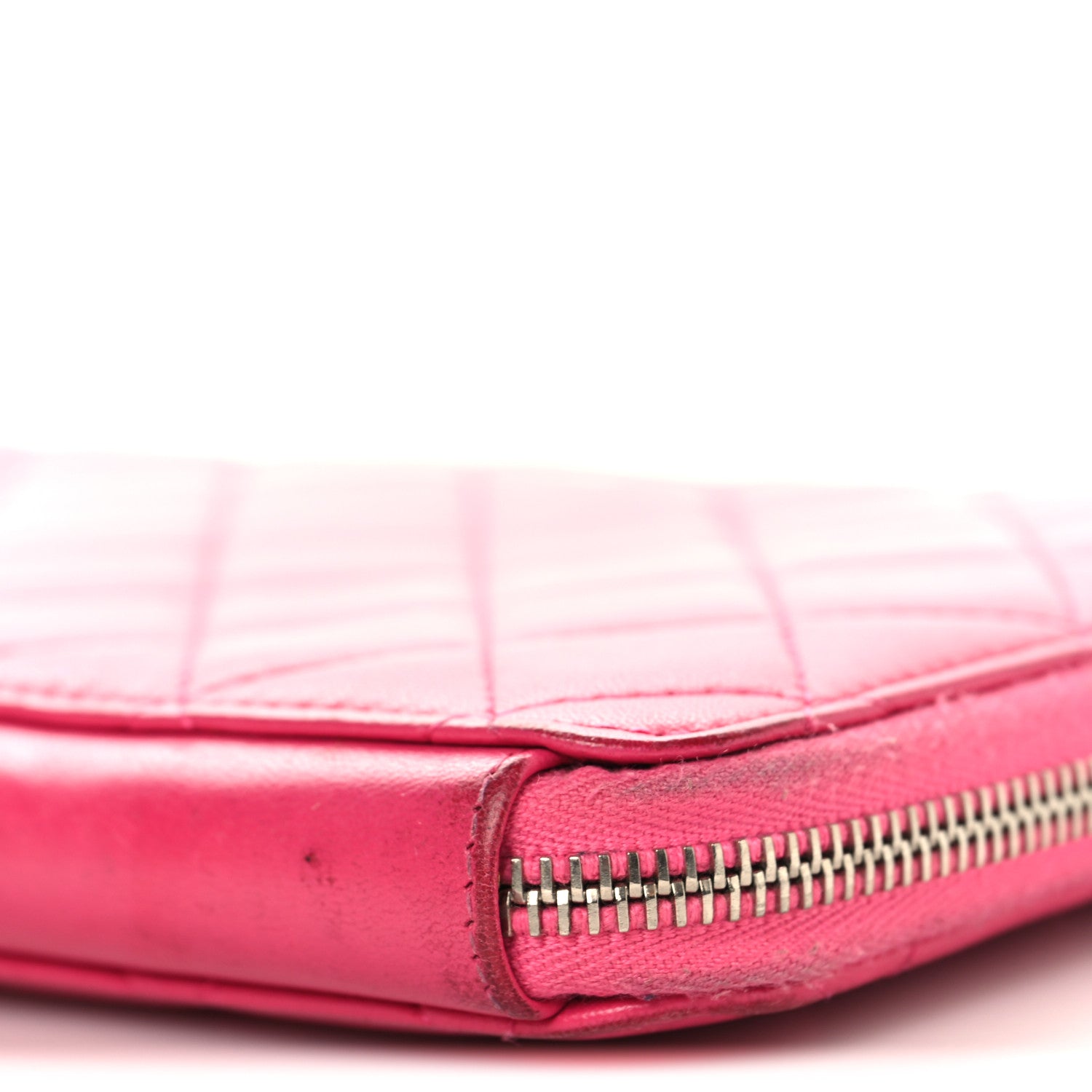 Chanel Lambskin Quilted Large Zip Around Organizer Wallet Pink 10 of 12