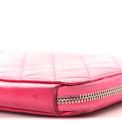 Chanel Lambskin Quilted Large Zip Around Organizer Wallet Pink 10 of 12