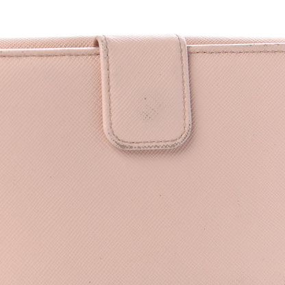 Prada Saffiano Metal Continental Flap Wallet Cipria 8 of 13