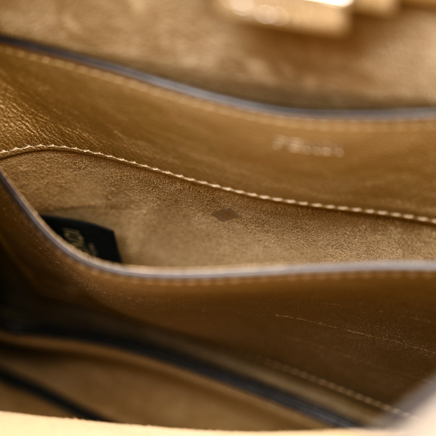 Fendi Metallic Vitello Medium Soft Peekaboo Gold 24 of 27