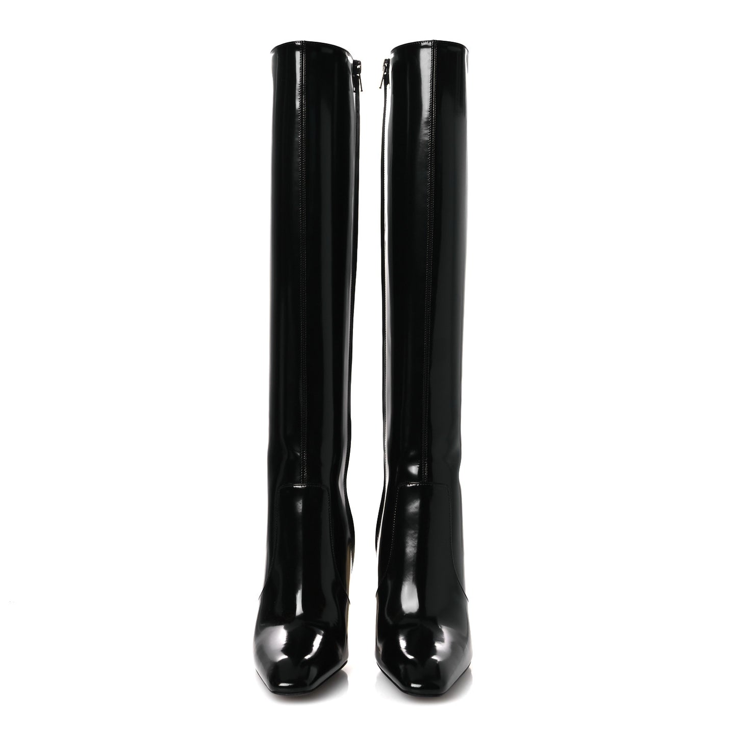 Vitello Marilyn Auteuil 105 Knee High Zip Boots 38.5 Black