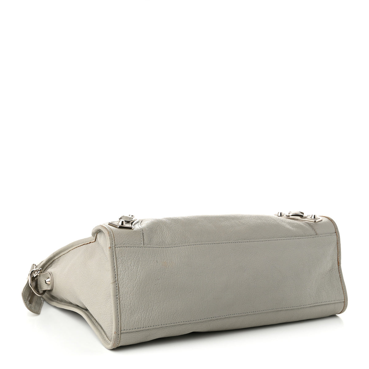 Chevre Silver Metallic Edge Hardware City Gris Glace