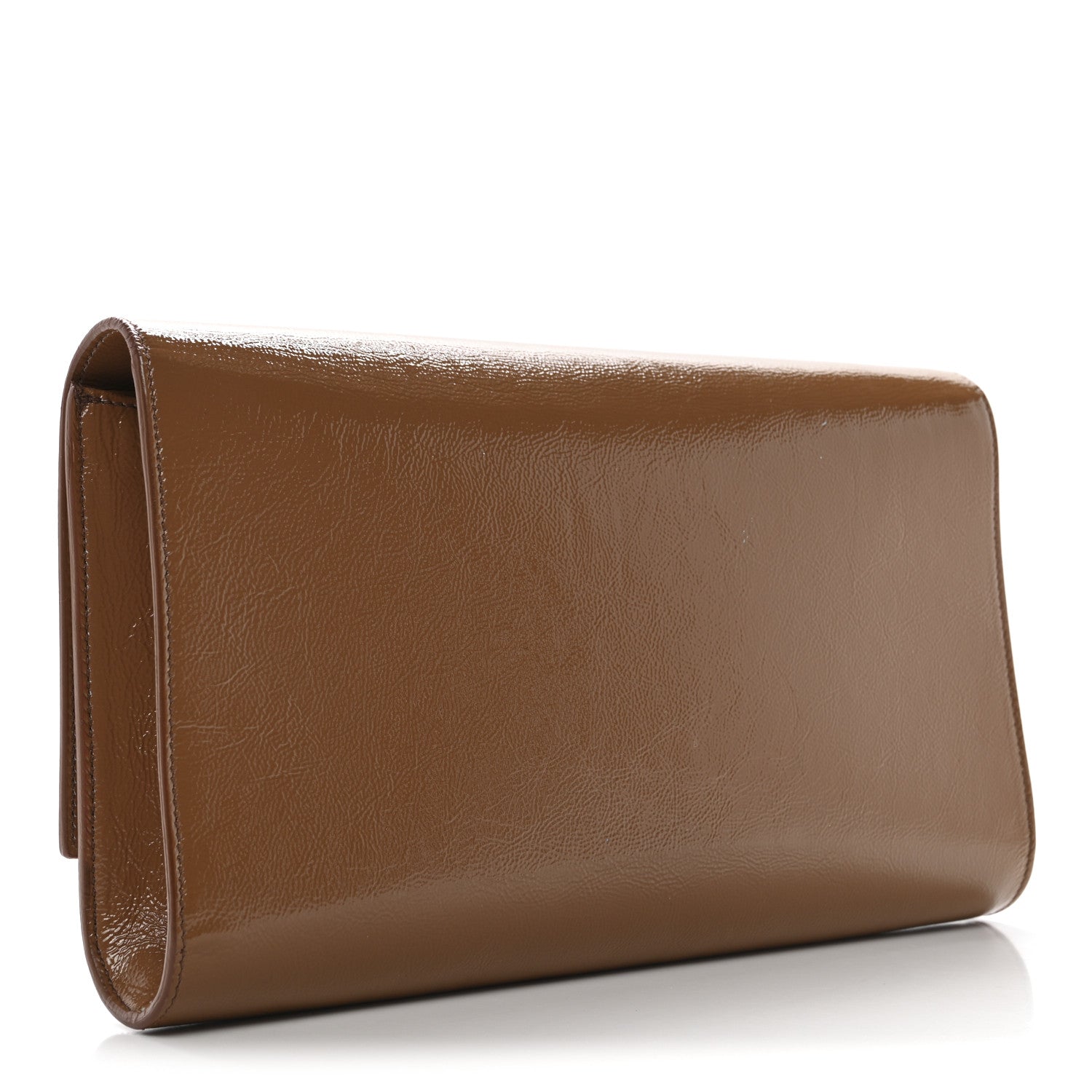 Saint Laurent Textured Patent Calfskin Monogram Large Belle De Jour Clutch Beige 3 of 9