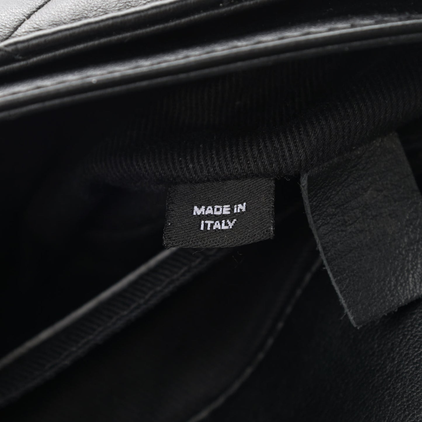 Calfskin Quilted CC Uniform Flap Belt Bag Black