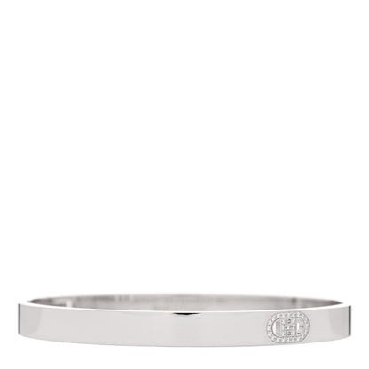 Hermes 18K White Gold Diamond PM H D'Ancre Bracelet XS 1 of 3