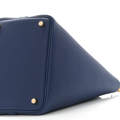 Hermes Taurillon Clemence Picotin Lock 18 PM Bleu Royal 9 of 10