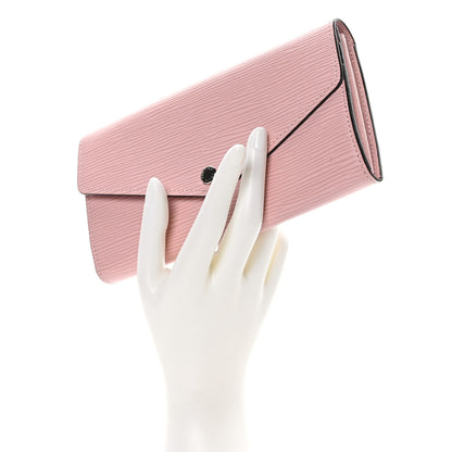 Louis Vuitton Epi Sarah Wallet NM Rose Ballerine 2 of 7