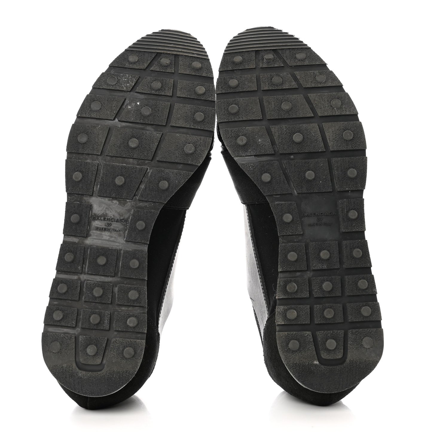 Mesh Calfskin Neoprene Suede Womens Race Runner Sneakers 39 Black