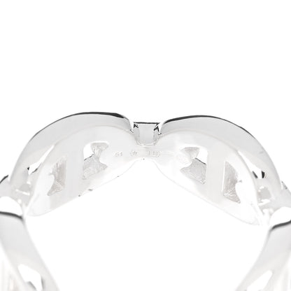 Hermes Sterling Silver PM Chaine d'Ancre Enchainee Band Ring 51 5.75 6 of 9