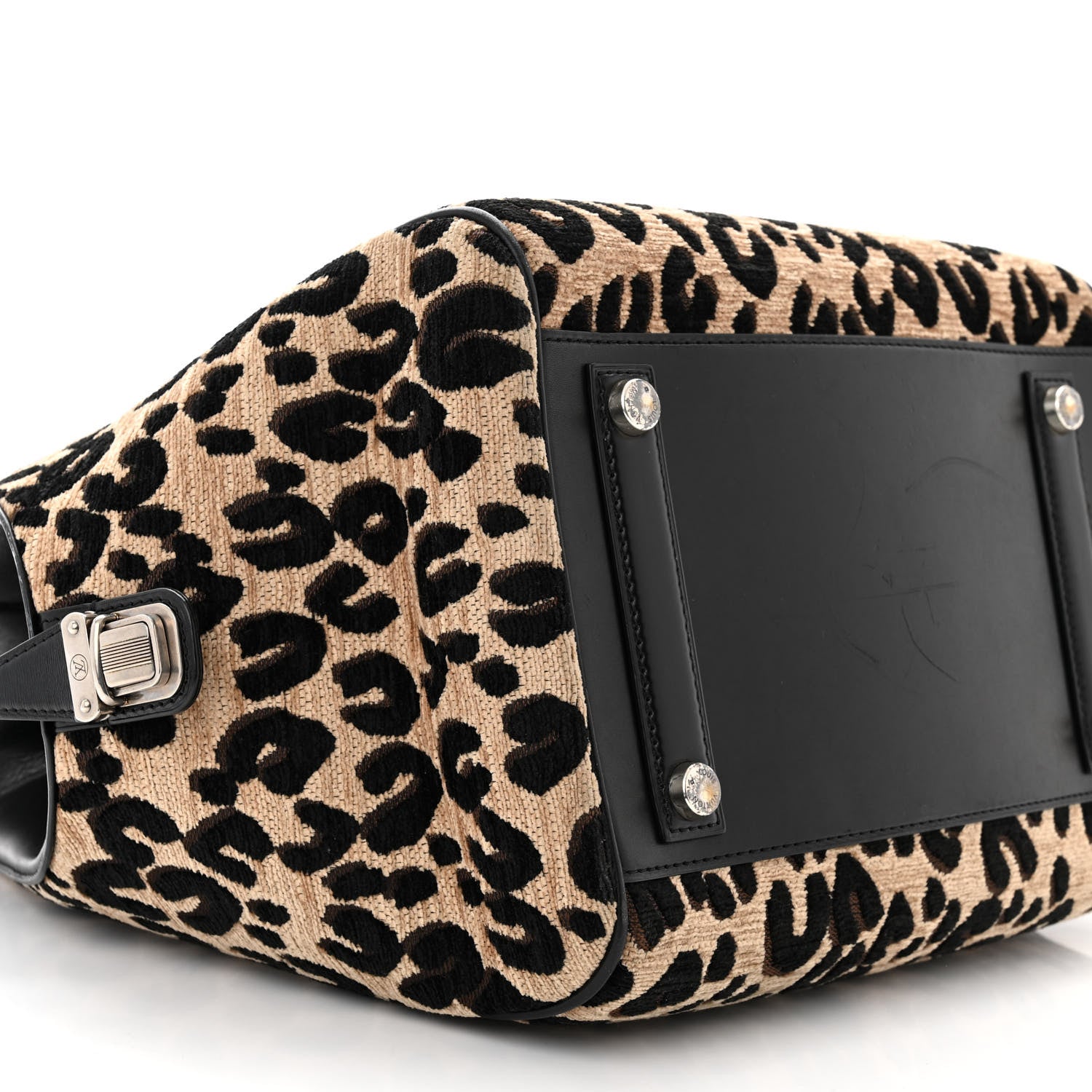 Louis Vuitton Jacquard Velvet Leopard Print Stephen Sprouse North South Bag Black 5 of 10