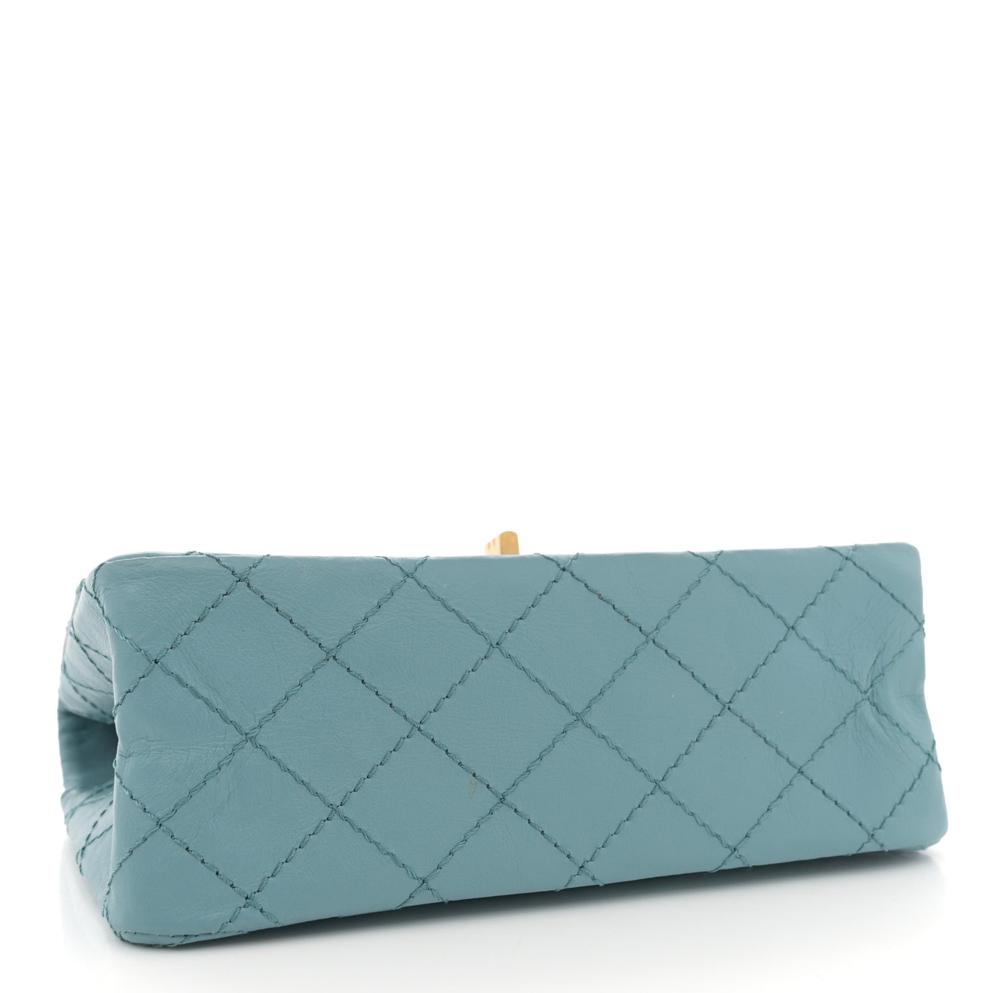 Aged Calfskin Quilted 2.55 Reissue Mini Flap Blue
