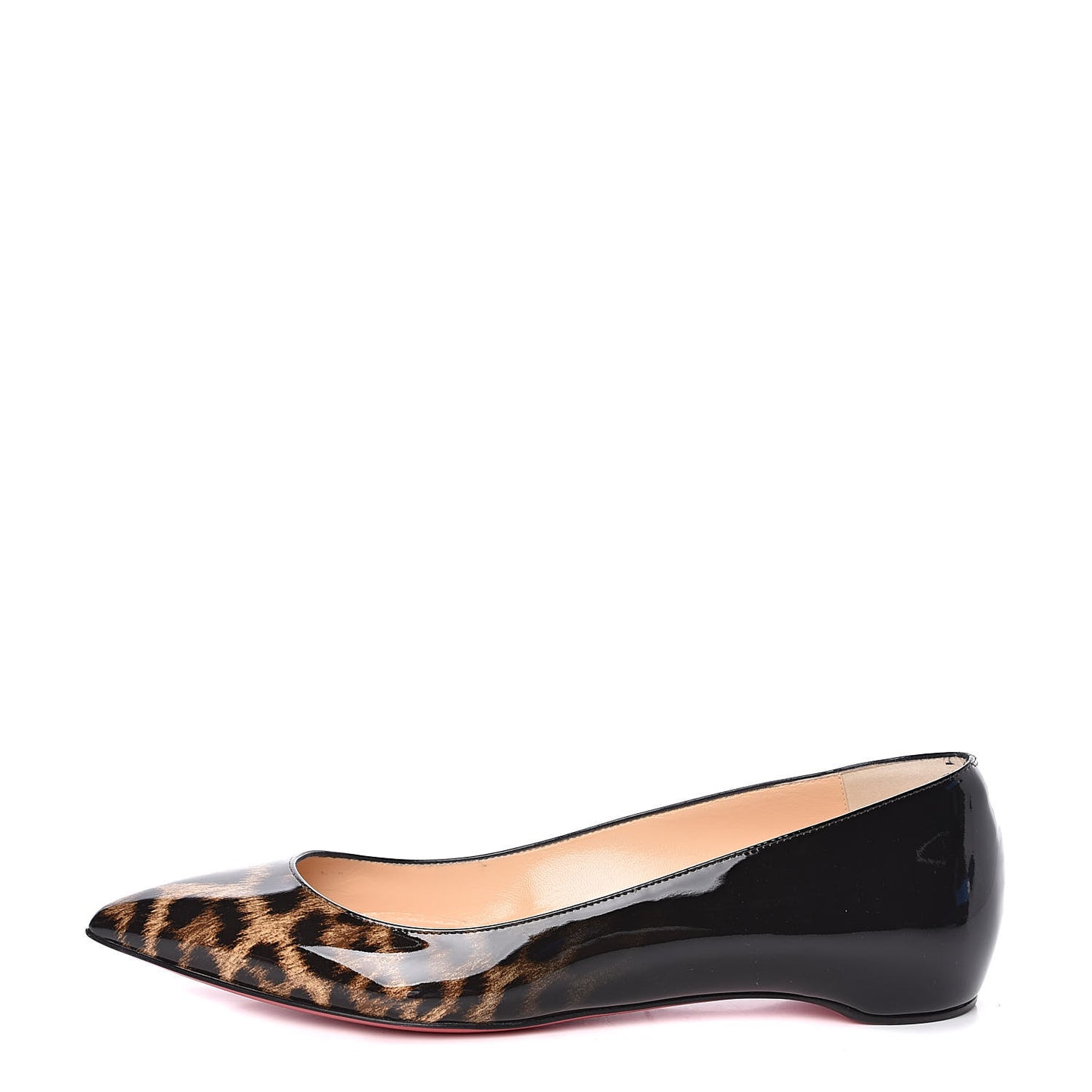 Patent Degrade Leopard Pigalle Follies Flats 37.5 Leopard Black