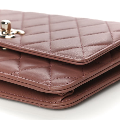 Chanel Lambskin Quilted Trendy CC Wallet On Chain WOC Nude 11 of 16