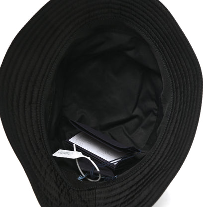 Prada Re-Nylon Metal Triangle Logo Womens Bucket Hat M Black 7 of 8