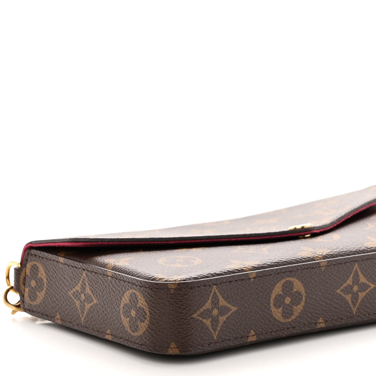 Monogram Pochette Felicie Chain Wallet Fuchsia
