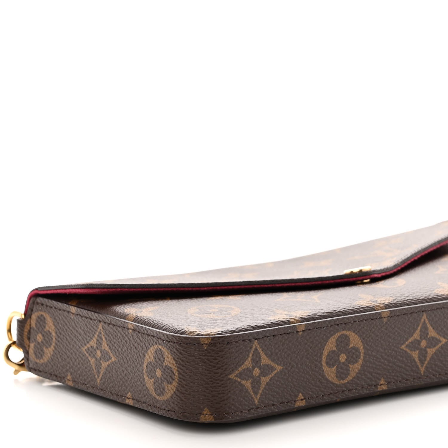 Louis Vuitton Monogram Pochette Felicie Chain Wallet Fuchsia 8 of 9