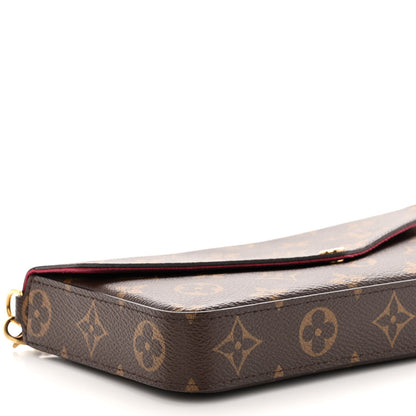 Louis Vuitton Monogram Pochette Felicie Chain Wallet Fuchsia 8 of 9