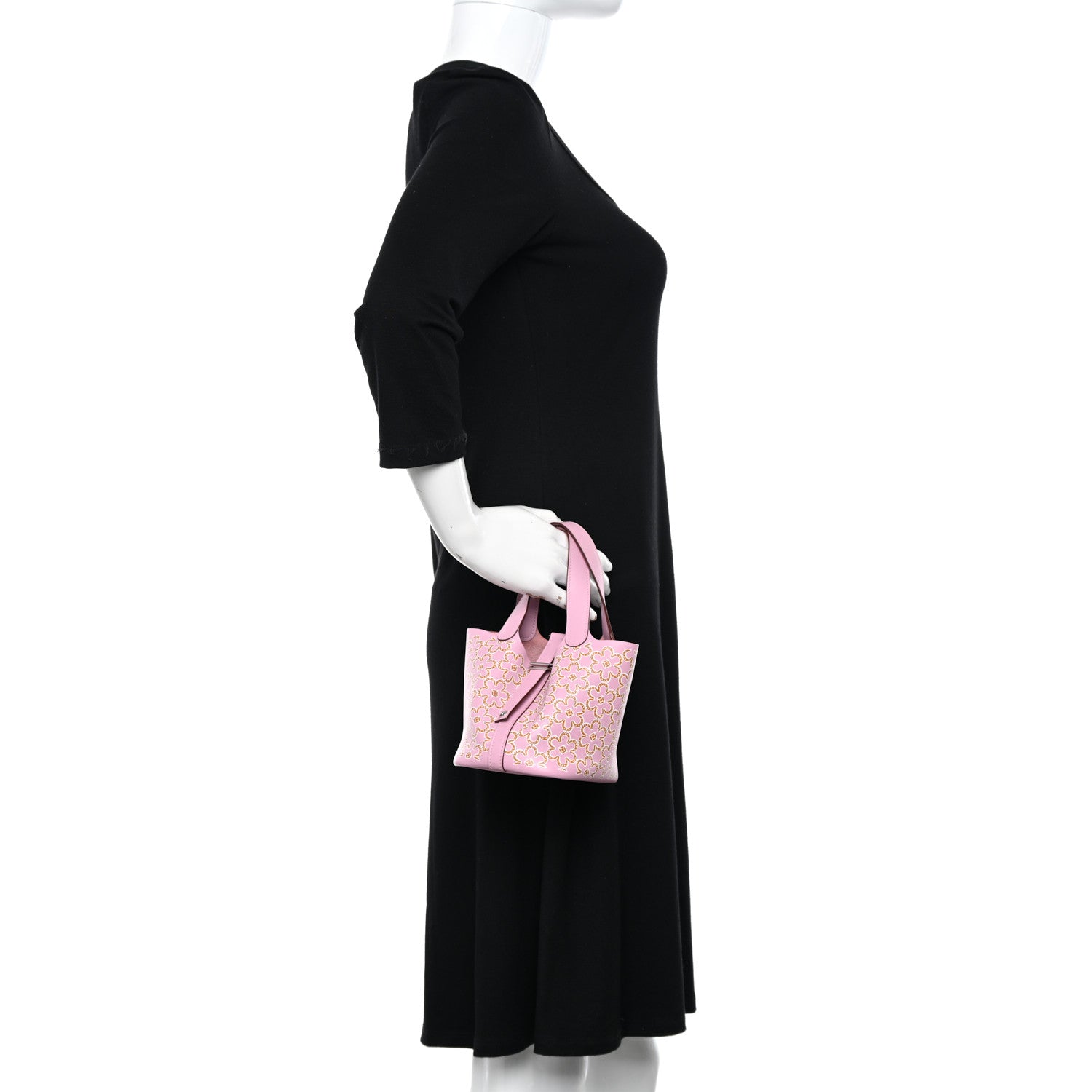 Hermes Swift Micro Lucky Daisy Picotin Lock Mauve Sylvestre 2 of 12