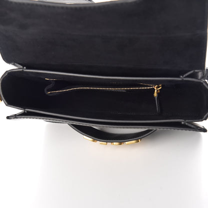 Christian Dior Calfskin Studded Floral Dio(r)evolution Flap Bag Black 5 of 13