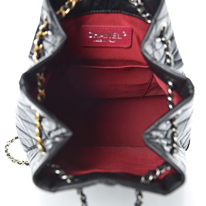 Chanel Aged Calfskin Quilted Gabrielle Backpack Black 5 of 13