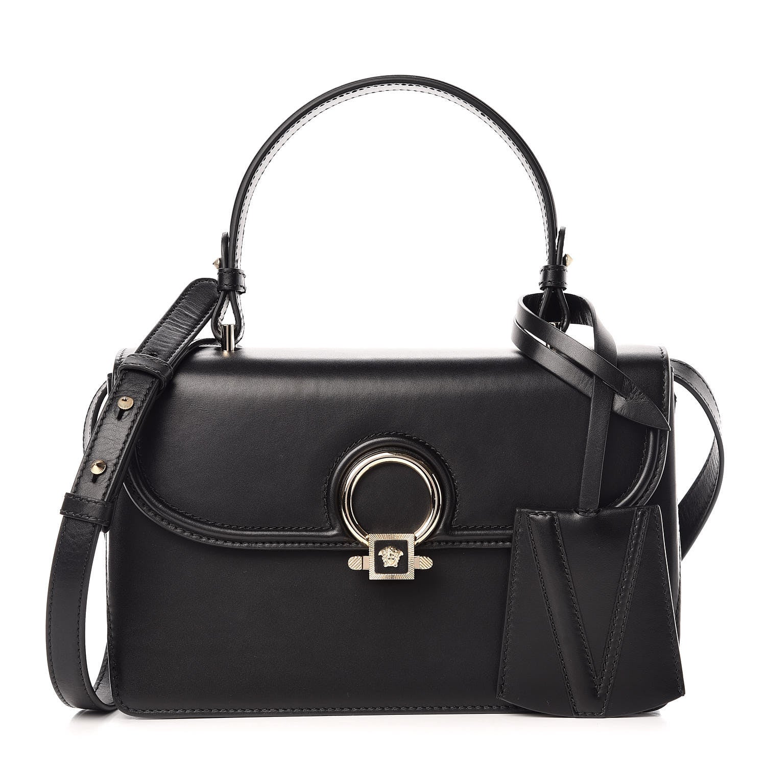 Versace Calfskin Small DV One Black 1 of 7