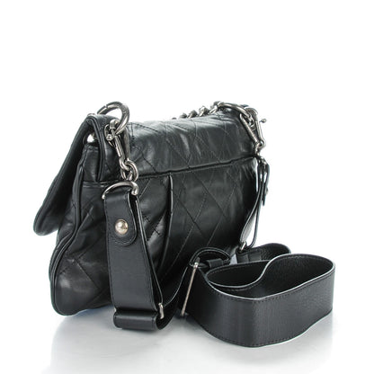 Chanel Calfskin Coco Pleats Messenger Flap Black 3 of 8
