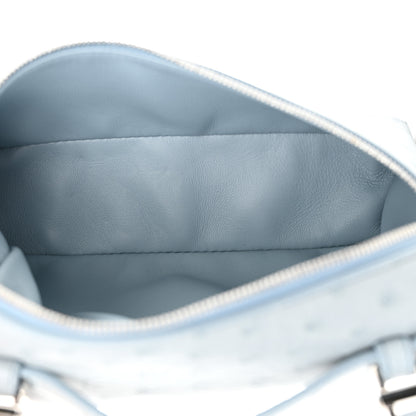 Loro Piana Ostrich L19 Extra Pocket Pouch Blue Celadon 5 of 10