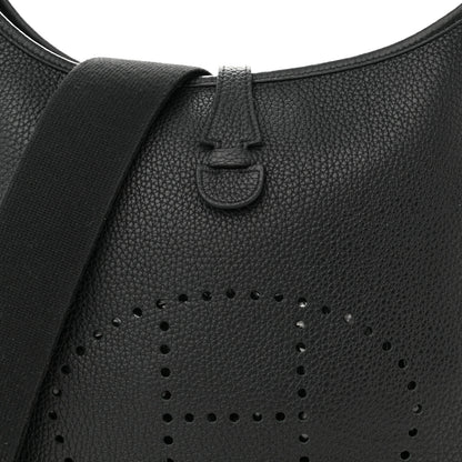 Hermes Taurillon Clemence Evelyne III PM Black 8 of 11