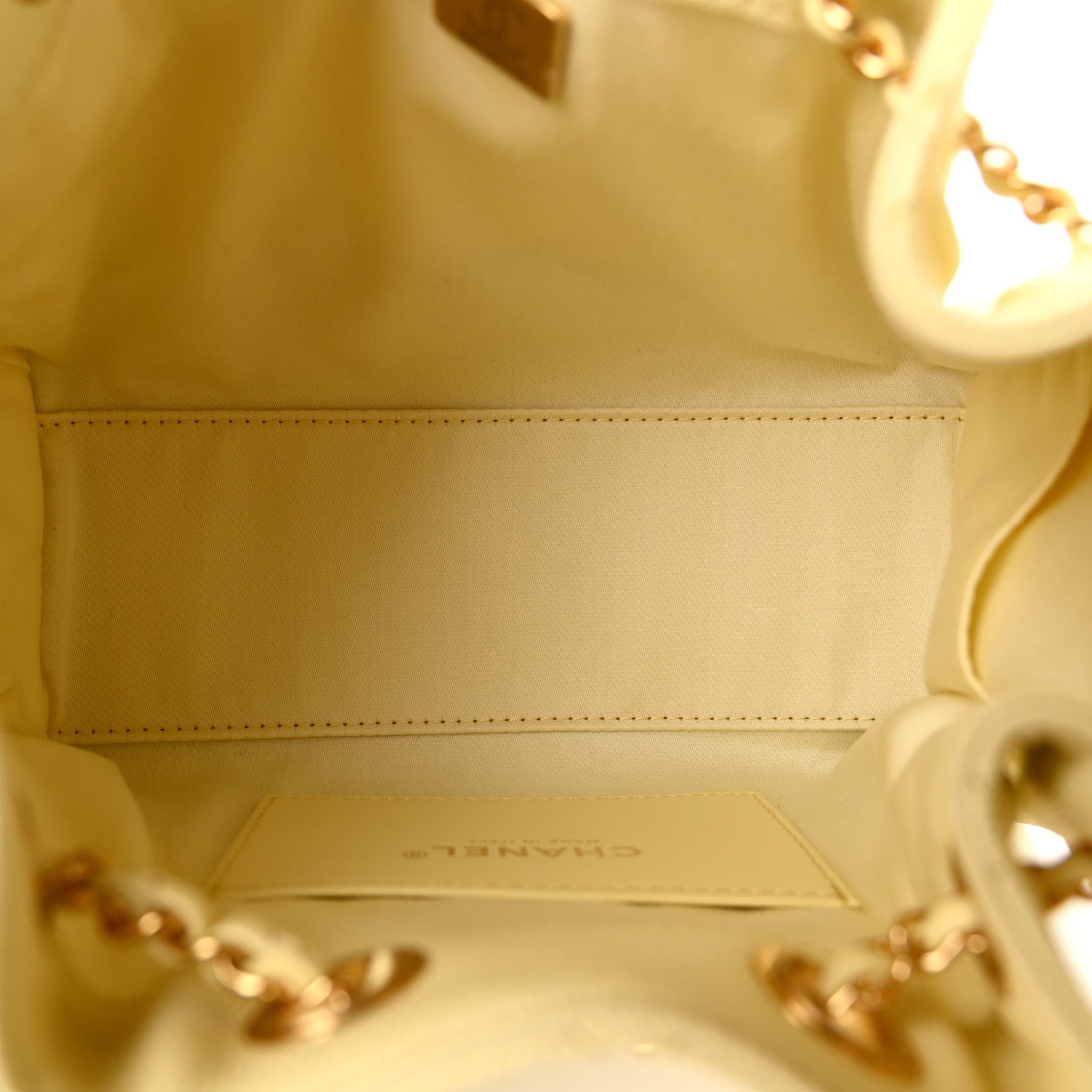 Chanel Caviar Quilted Mini Chanel 25 Handbag Light Yellow 5 of 11