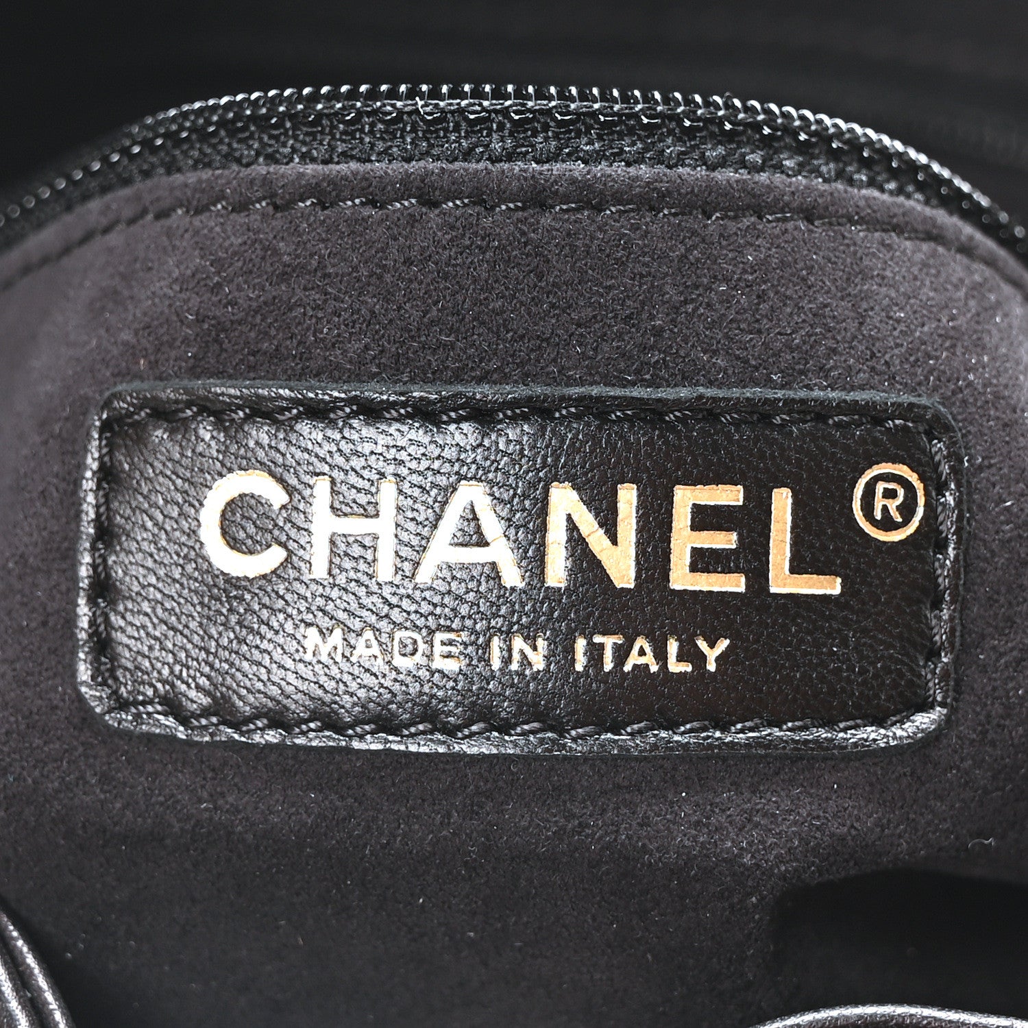 Chanel Calfskin Stitched Small Paris Rome Drawstring CC Bag Black 6 of 10