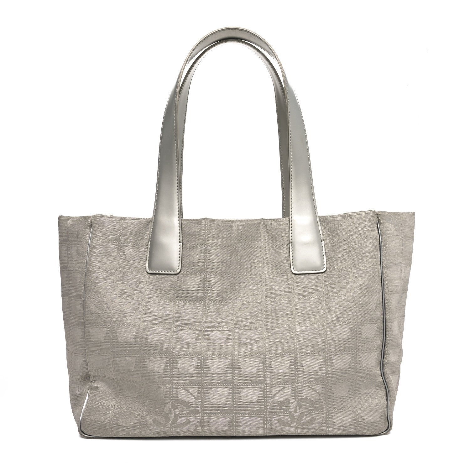Chanel Metallic Nylon Travel Tote Silver 1 of 13