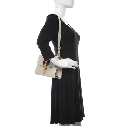 Gucci Calfskin Small Sylvie Shoulder Bag White 2 of 12