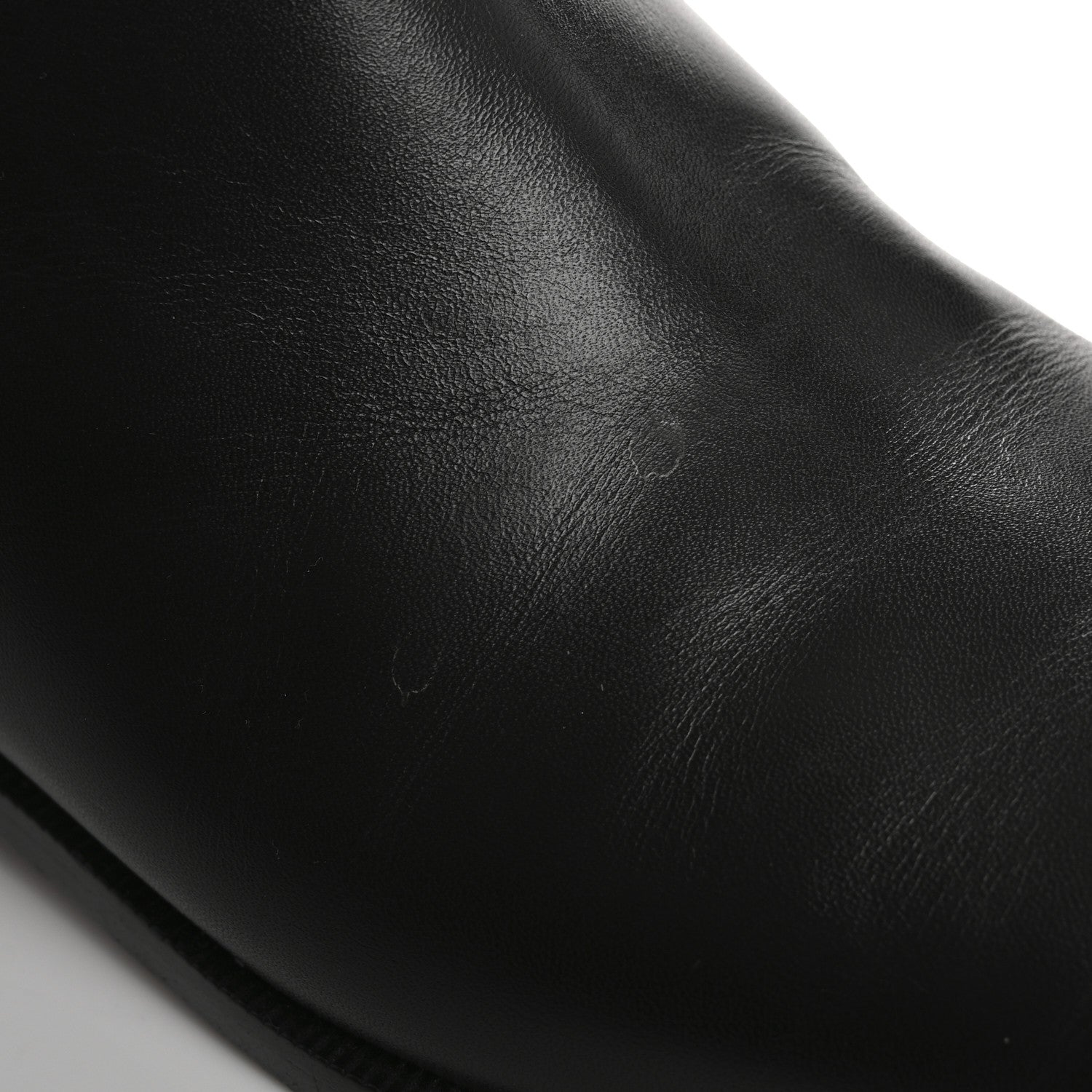 Louis Vuitton Calfskin Heritage Flat High Boots 37.5 Black 10 of 14